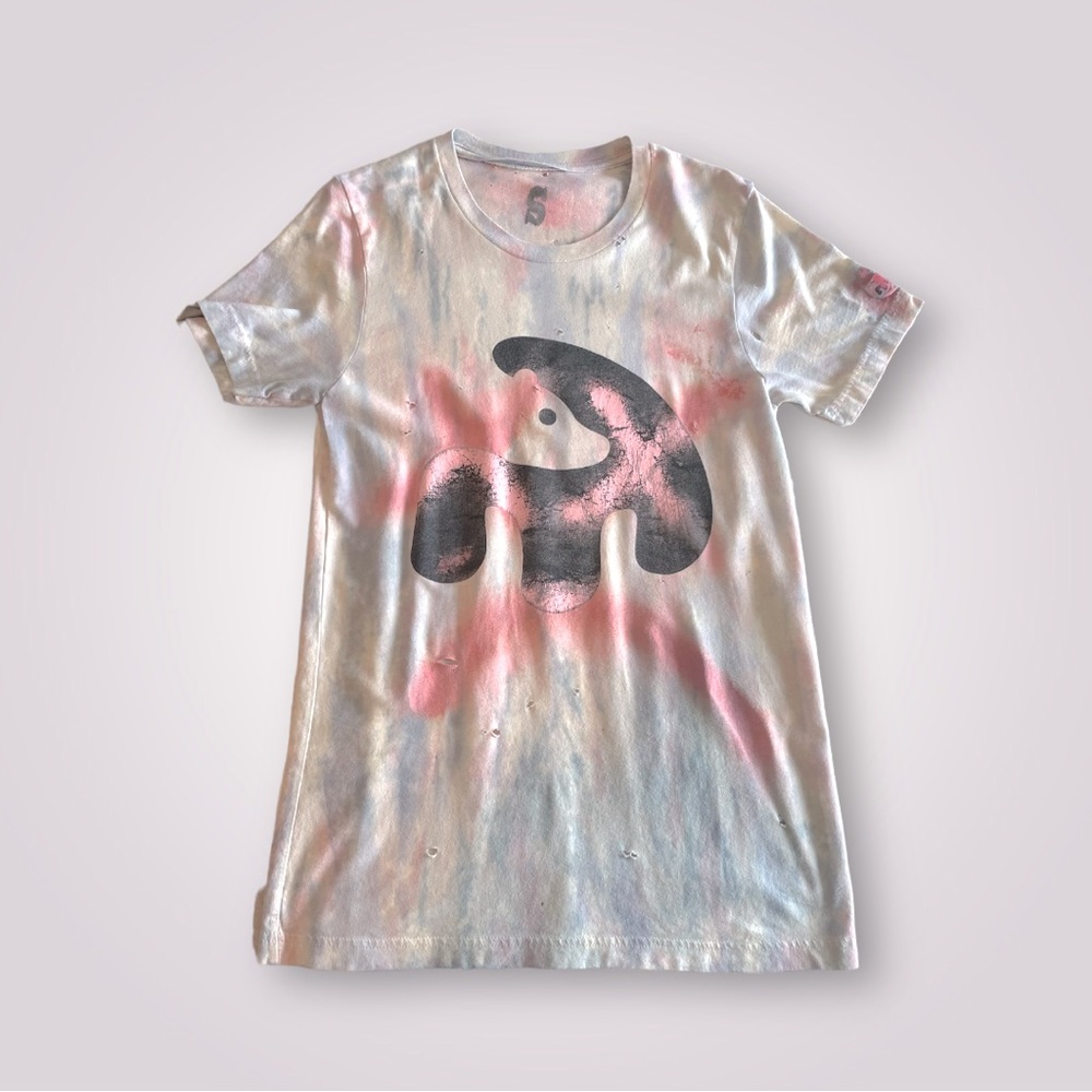 dyed handmade rave streetwear shirt - cotton candy tie dye tees x timmy woz